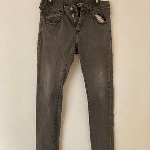 Grey/Black Skinny Low Waist Jeans